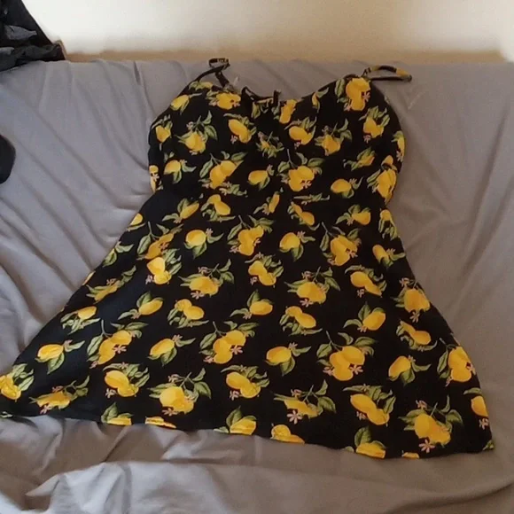 lemon dress black Smashed Lemon Getting Down Knit 60's Dress Black main image 1